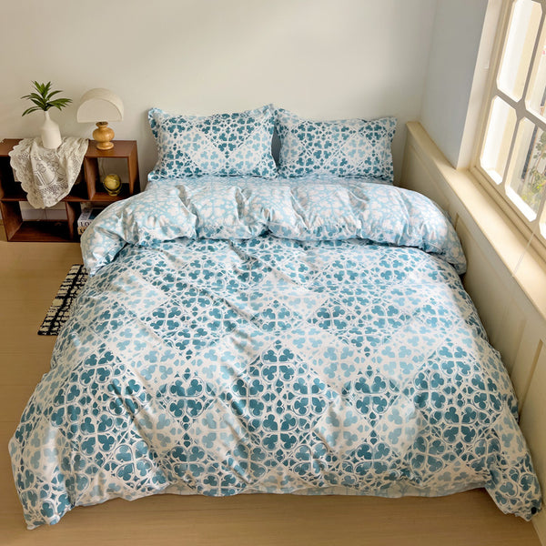 FORRO DUVET MOSAICO AZUL
