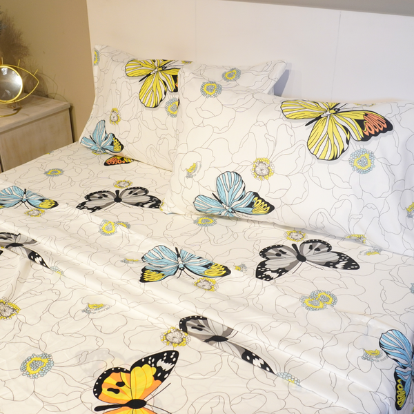 JUEGO DE SÁBANA MARIPOSAS